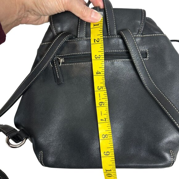 Coach LEGACY STUDIO Drawstring Backpack Black Leather 09368 - Picture 12 of 13